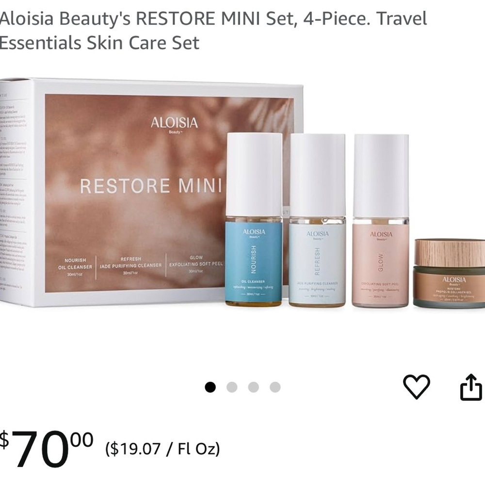 NIB Aloisia Beauty Restore Cleanser 4 piece Set